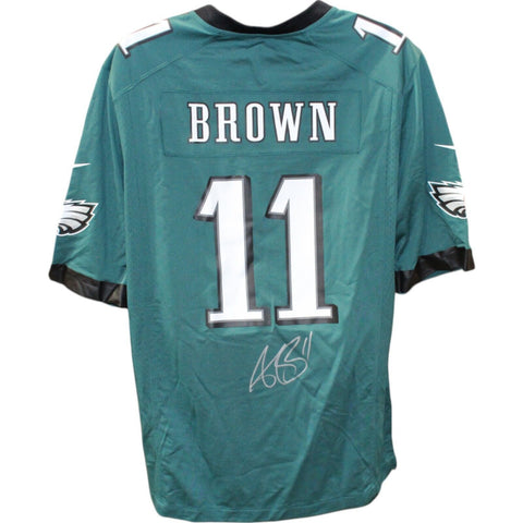 AJ Brown Autographed Philadelphia Eagles Nike Green XL Jersey Beckett 48823