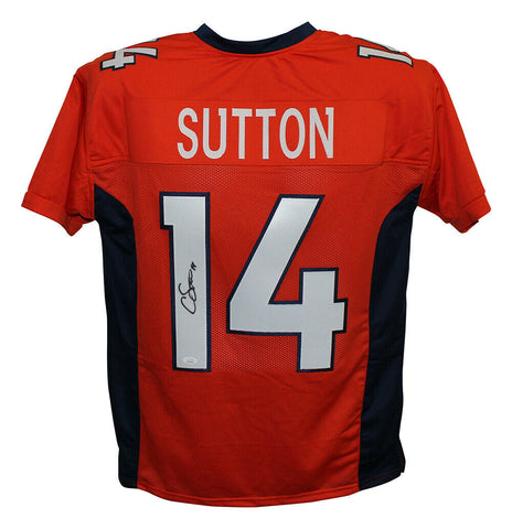 Courtland Sutton Autographed/Signed Pro Style Orange XL Jersey JSA 22340