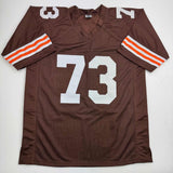 Autographed/Signed Joe Thomas Cleveland Brown Football Jersey JSA COA