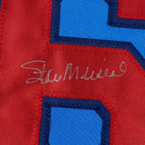 Autographed/Signed Stan Musial St. Louis Blue Baseball Jersey JSA COA