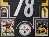 FRAMED PITTSBURGH STEELERS ALEJANDRO VILLANUEVA AUTOGRAPHED JERSEY JSA COA