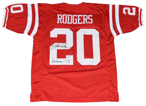 JOHNNY RODGERS AUTOGRAPHED NEBRASKA CORNHUSKERS #20 RED JERSEY BECKETT