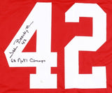 John Brockington Signed Ohio State Buckeyes Jersey Inscribed "68 Nat'l Champs"