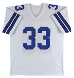 Tony Dorsett Authentic Signed White Pro Style Jersey Autographed JSA Witness