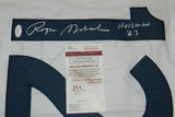 ROGER STAUBACH AUTOGRAPHED NAVY MIDSHIPMEN #12 WHITE JERSEY JSA W/ HEISMAN 63