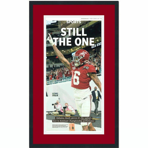 Framed Tuscaloosa News Alabama 2020 Champions Newspaper Cover 17x27 Photo V2