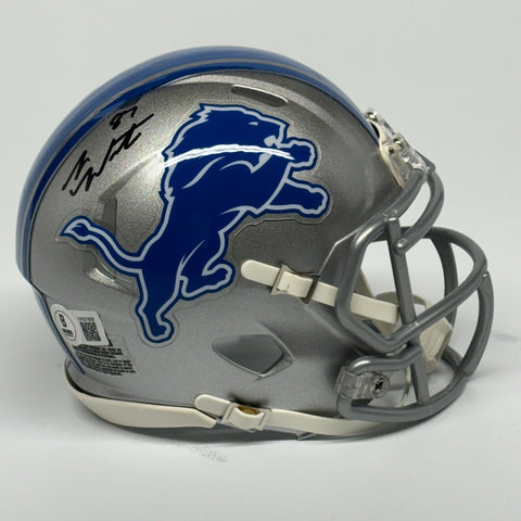 Sam la Porta Autographed Signed Detroit Lions Mini Helmet Beckett