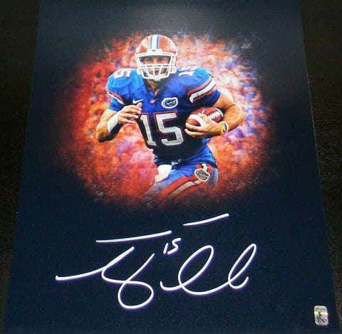 TIM TEBOW AUTOGRAPHED SIGNED FLORIDA GATORS 16x20 PHOTO COA