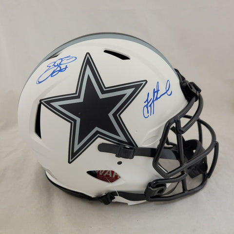 TROY AIKMAN & EMMITT SMITH SIGNED COWBOYS LUNAR ECLIPSE SPEED AUTHENTIC HELMET