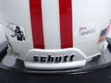 JJ Watt Autographed Badgers White Schutt Mini Helmet- JSA W Auth