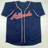 Autographed/Signed Freddie Freeman Atlanta Blue Baseball Jersey Lojo COA Auto