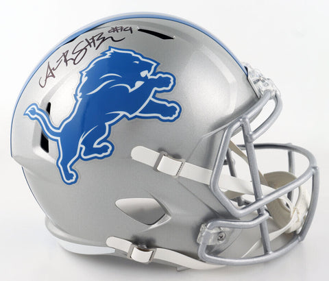 AMON-RA ST BROWN AUTOGRAPHED DETROIT LIONS FULL SIZE SPEED HELMET BECKETT