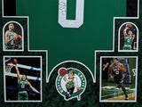 FRAMED IN SUEDE BOSTON CELTICS JAYSON TATUM AUTOGRAPHED JERSEY JSA COA