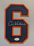 FRAMED DETROIT TIGERS AL KALINE AUTOGRAPHED SIGNED JERSEY JSA COA