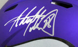 Adrian Peterson Autographed Vikings F/S Speed Authentic Helmet- Beckett W Holo