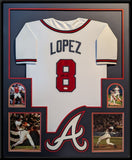 FRAMED ATLANTA BRAVES JAVY LOPEZ AUTOGRAPHED SIGNED JERSEY JSA COA