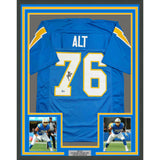 Framed Autographed/Signed Joe Alt 35x39 Los Angeles LA Blue Jersey BAS COA