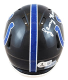 Colts Lenny Moore "HOF 75" Signed Alt 2023 Speed Mini Helmet BAS Witnessed