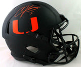 Andre Johnson Autographed Miami Hurricanes F/S Eclipse Speed Helmet - JSA W Auth