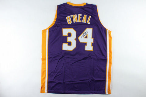 Shaquille O'Neal Signed Los Angeles Lakers Purple Jersey (JSA COA) 2000 MVP