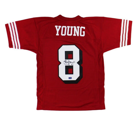 Steve Young Signed San Francisco 49ers Mitchell & Ness Red NFL Jersey