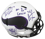 Vikings (3) Moss, Carter & Peterson Signed Lunar F/S Speed Proline Helmet BAS