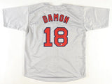 Johnny Damon Signed Boston Red Sox Jersey Inscribed "04 WS Champs" (Beckett) O.F