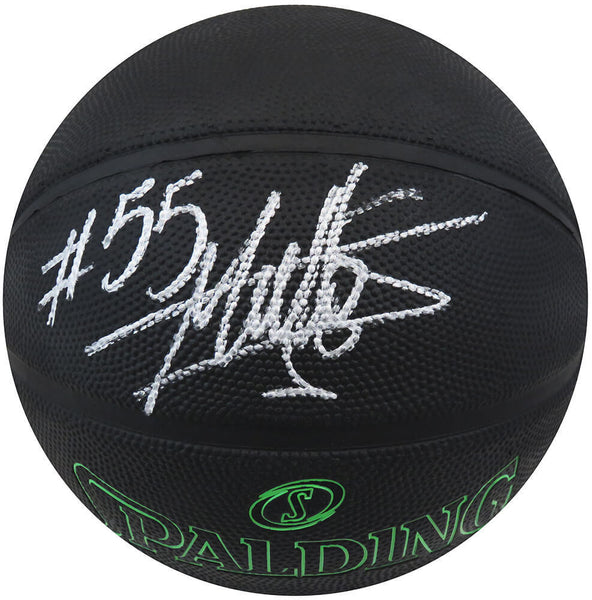 Dikembe Mutombo Signed Spalding Phantom Black NBA Basketball - (SCHWARTZ COA)