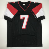 Autographed/Signed MICHAEL MIKE VICK Atlanta Black Football Jersey PSA/DNA COA