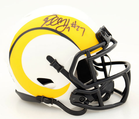 DARRELL HENDERSON JR SIGNED LOS ANGELES RAMS LUNAR SPEED MINI HELMET BECKETT