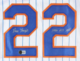 Ray Knight Signed New York Mets Jersey (Beckett) 1986 World Series Champion 3 B