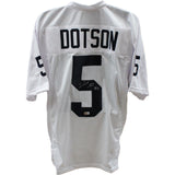 Johan Dotson Autographed/Signed White College Style Jersey Beckett 45999