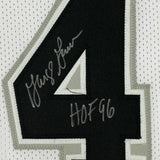 Autographed/Signed GEORGE GERVIN HOF 96 San Antonio White Jersey JSA COA Auto