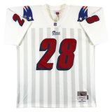 Patriots Curtis Martin "2x Insc" Authentic Signed White M&N Jersey PSA #9A77752