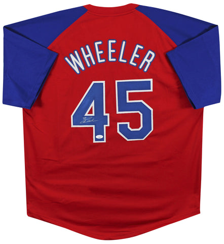 Zack Wheeler Authentic Signed Red Pro Style Jersey Autographed JSA