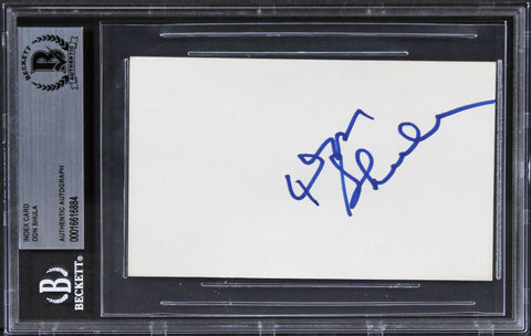 Dolphins Don Shula Authentic Signed 3x5 Index Card Autographed BAS Slabbed