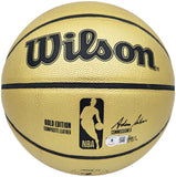 ALLEN IVERSON AUTOGRAPHED GOLD EDITION BASKETBALL 76ERS BECKETT 232872