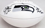 Steve Largent & Jim Zorn Autographed Seahawks Football (Smudged) MCS Holo 83902