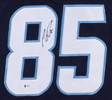 Mathieu Perreault Signed Jets Jersey (Beckett COA) Winnipeg 2nd Line Center