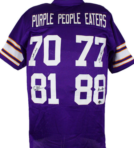 Purple People Eaters Autographed Purple Pro Style Jersey-Beckett W Hologram