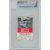 OJ Simpson Autographed Buffalo Bills 10/14/73 Ticket Stub 2003 yds Beckett 48157