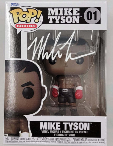 Mike Tyson Autographed Boxing Funko Pop JSA Witnessed White Paint