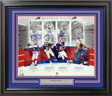 BILLS TEAM GREATS AUTOGRAPHED FRAMED 16X20 PHOTO 4 SIGS BECKETT