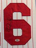 SUEDE FRAMED PHILADELPHIA PHILLIES CHASE UTLEY AUTOGRAPHED SIGNED JERSEY PSA COA