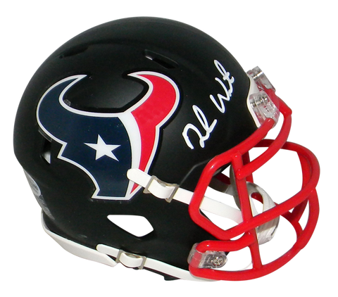 DESHAUN WATSON AUTOGRAPHED HOUSTON TEXANS FLAT BLACK SPEED MINI HELMET BECKETT