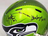 STEVE LARGENT & ZORN AUTOGRAPHED SEAHAWKS FLASH FULL SIZE AUTHENTIC HELMET TD!