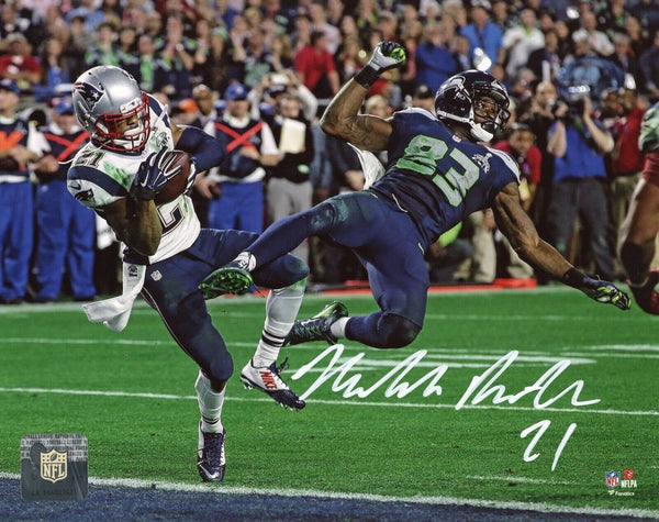 Malcolm Butler New England Patriots Signed Super Bowl XLIX Int Color 8x10 JSA