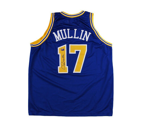 Chris Mullin Signed Golden State Custom Throwback Blue Jersey