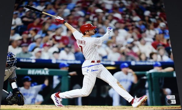 TREA TURNER SIGNED AUTOGRAPHED PHILADELPHIA PHILLIES 16x20 PHOTO BECKETT