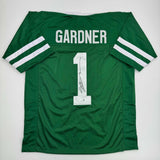 Autographed/Signed Ahmad Sauce Gardner New York Green Jersey Beckett BAS COA #2